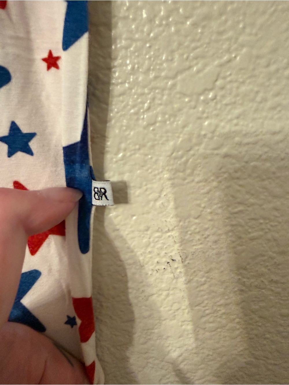 Kids Star-Print Zip One-Piece Pajama - Red & Blue - Picture 2 of 4